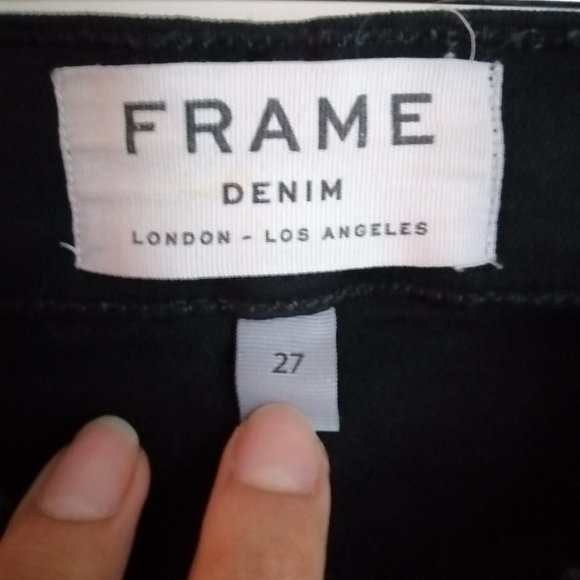 FRAME Distresed Black Jeans - Picture 3 of 4